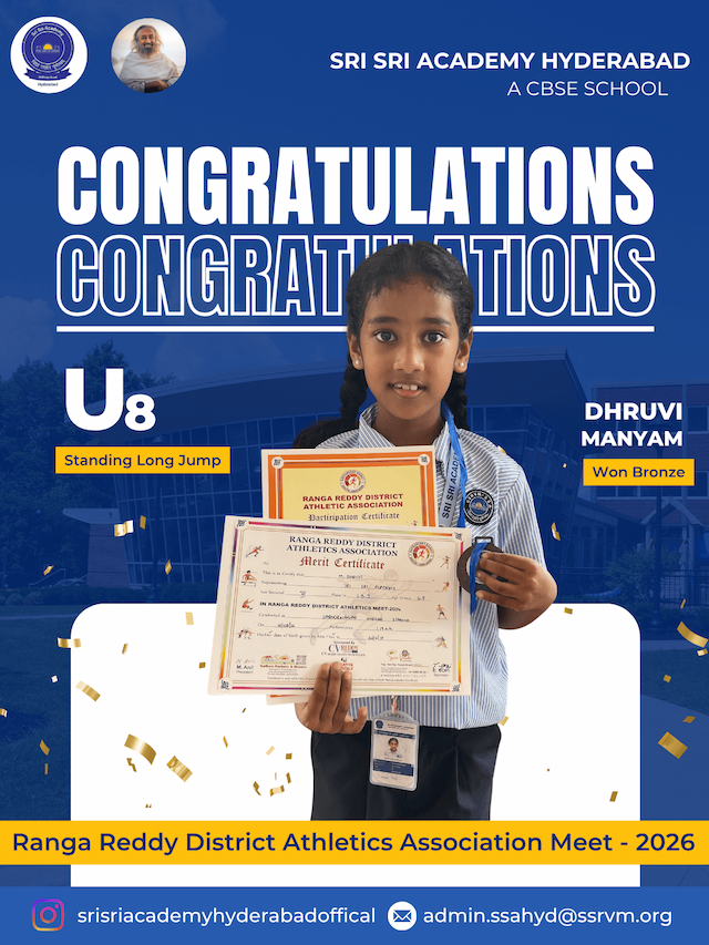 DHRUV MANYAM - BRONZE MEDAL - U8 long jump