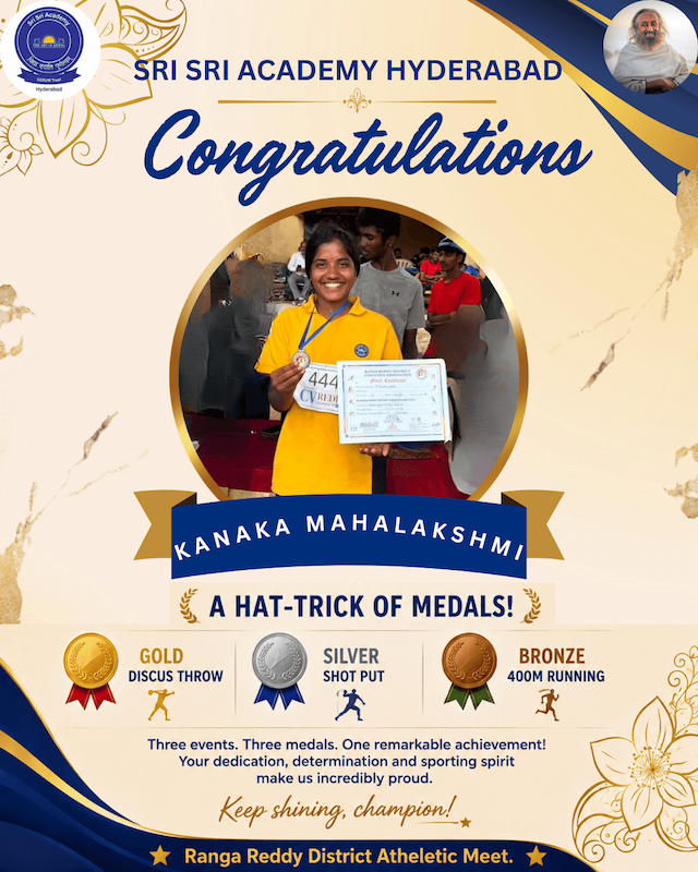 Kanaka Mahalakshmi - HatTrick of Medals